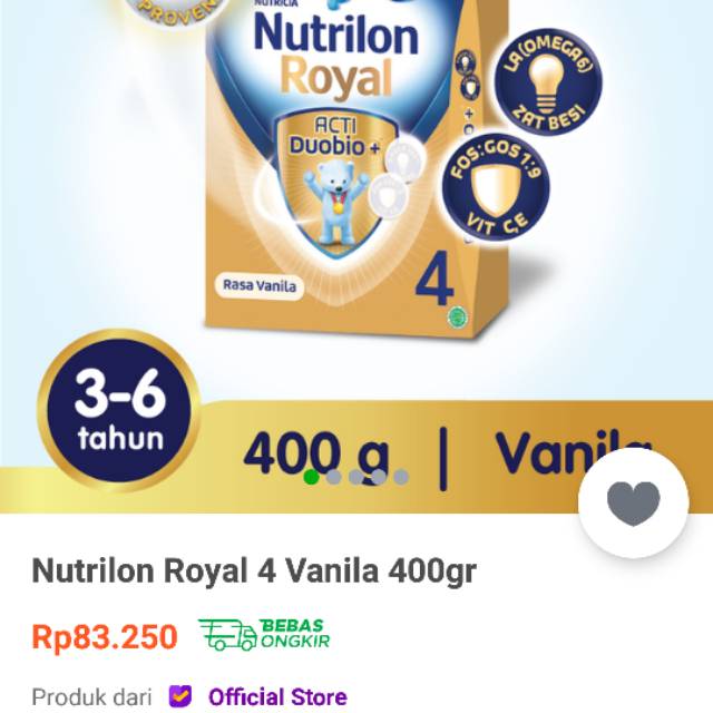 

Susu nutrilon 400gr