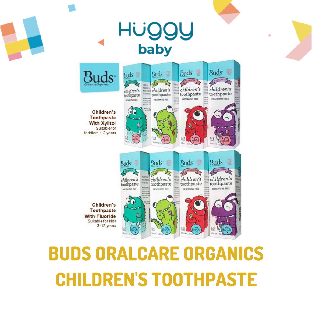 Buds Organics Children's Toothpaste Fluoride / Xylitol Pasta Gigi Anak