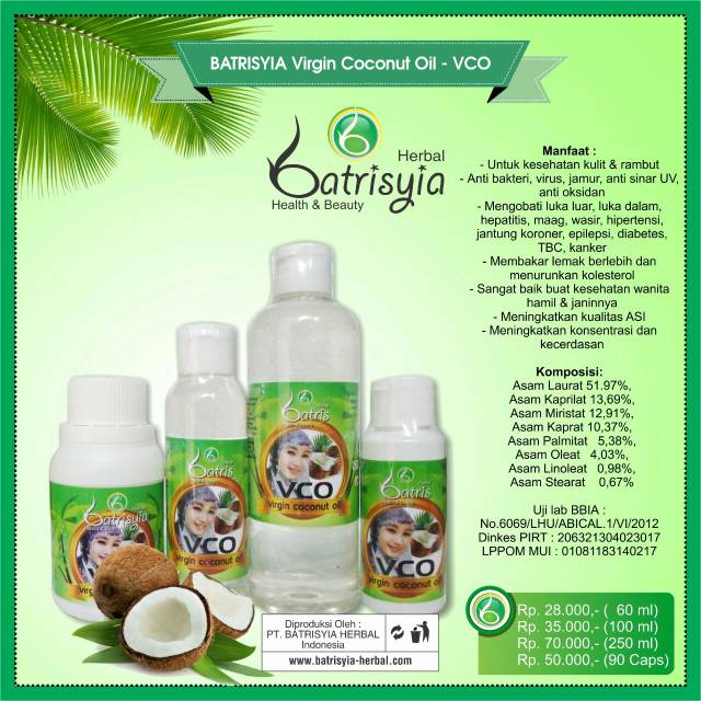 Virgin Coconut Oil Vco Batrisyia Indonesia