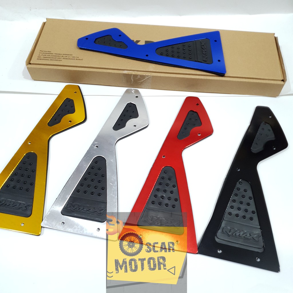 PLAT BORDES NMAX CNC PIJAKAN ALAS KAKI YAMAHA NMAX KARPET MOTOR motor