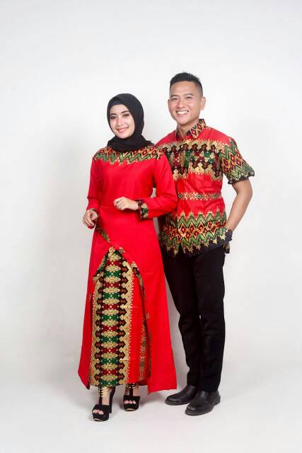 COUPLE SARIMBIT KAIN BATIK PRADA MIX BALOTELLI -MODERN -TERBARU -MURAH