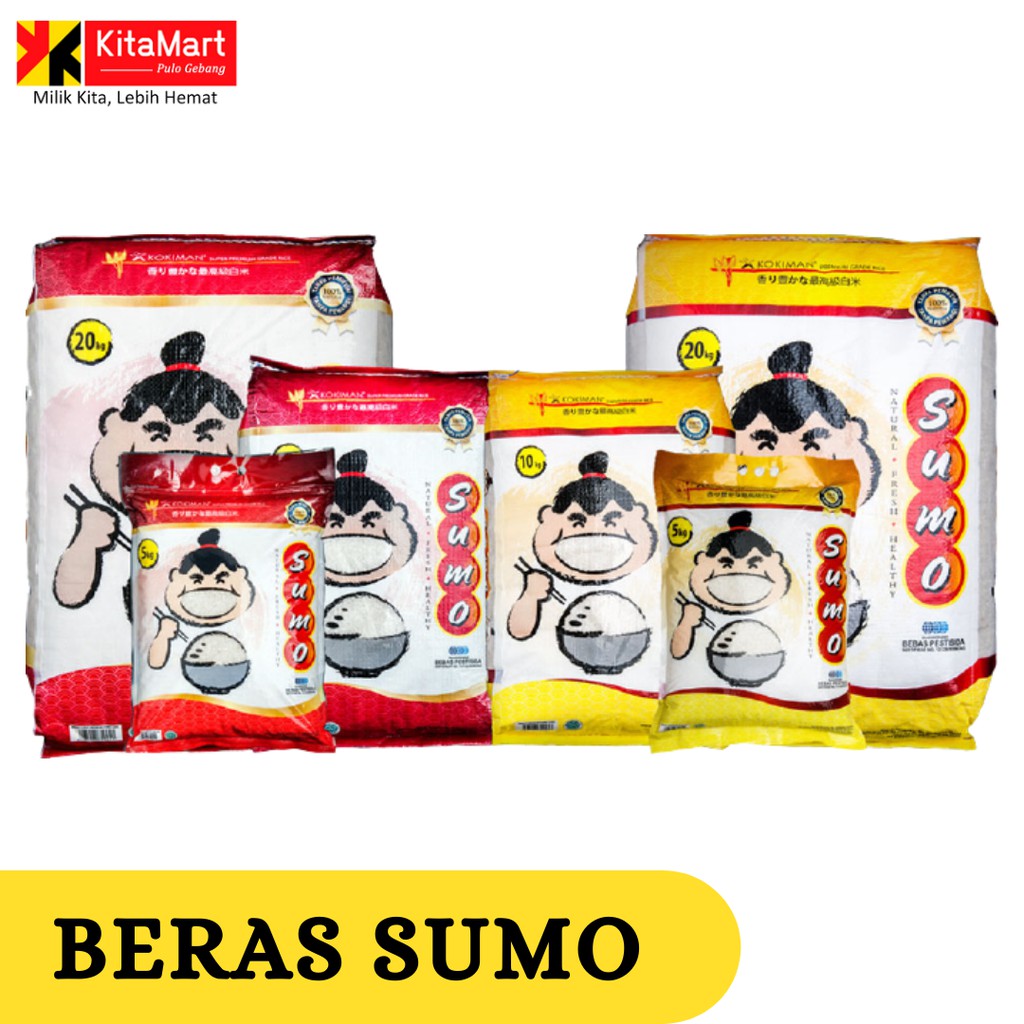 

Beras sumo Premium 20 kg, 10 kg, 5 kg Merah dan Kuning