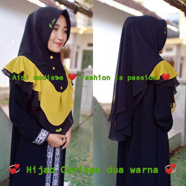 aini modiste hijab carissa dua warna