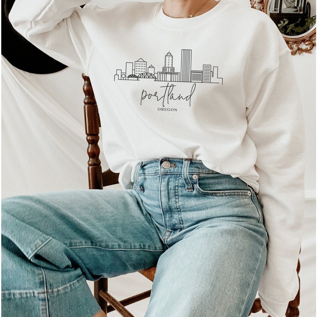 SWEATER UNISEX PORTLAND - CREWNECK TEBAL TERLARIS