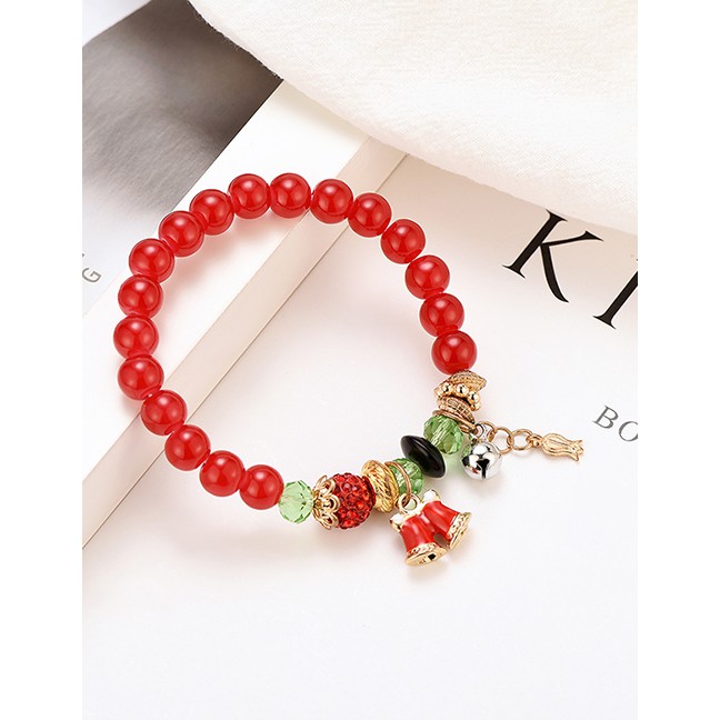 LRC Gelang Tangan Fashion Color Christmas Multi-layer Bracelet D18682