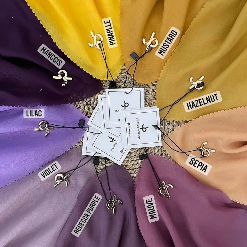 Jilbab journey premium polos lasercut mustard plat jp