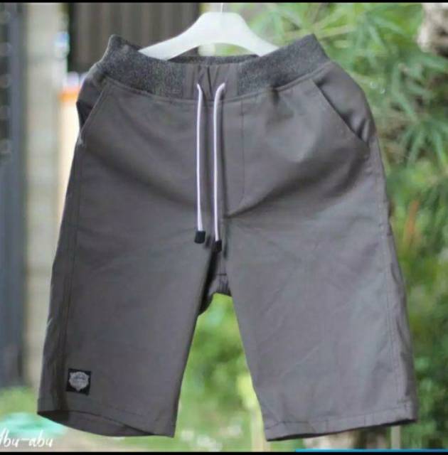 [Bisa COD] Celana Pendek Pria Cowok Dewasa Chino Rip Karet Pinggang Chinos Katun Combed