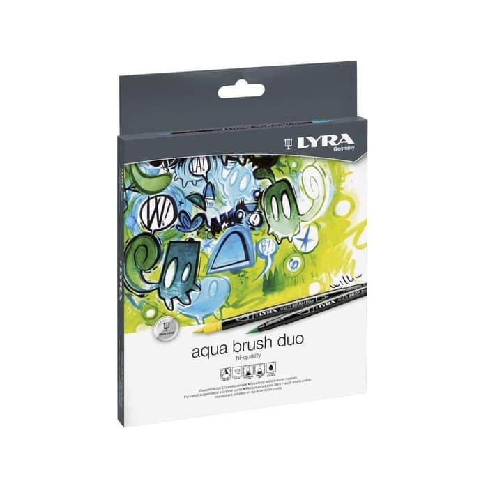 

Lyra Aqua Brush Duo Dual Pen 12 Colors Set Kuas Mewarnai Coloring