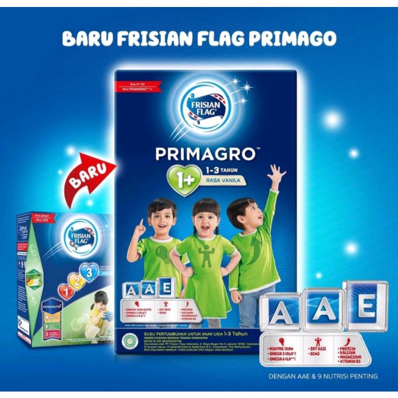 PRIMAGRO Susu Frisian Flag 123 Rasa Madu, Vanila 800 Gram / PRIMAGRO