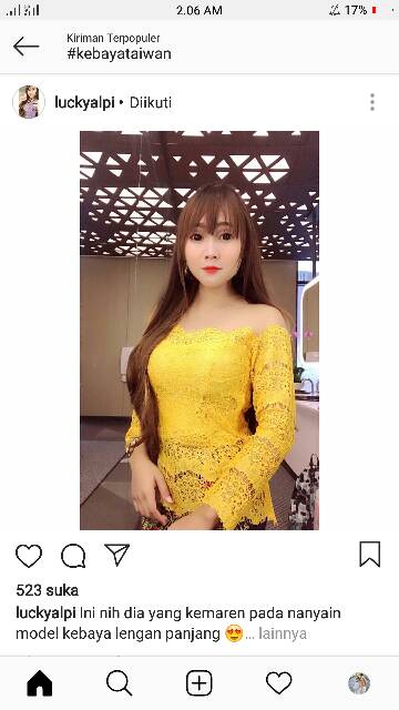 Kebaya modifikasi sabrina