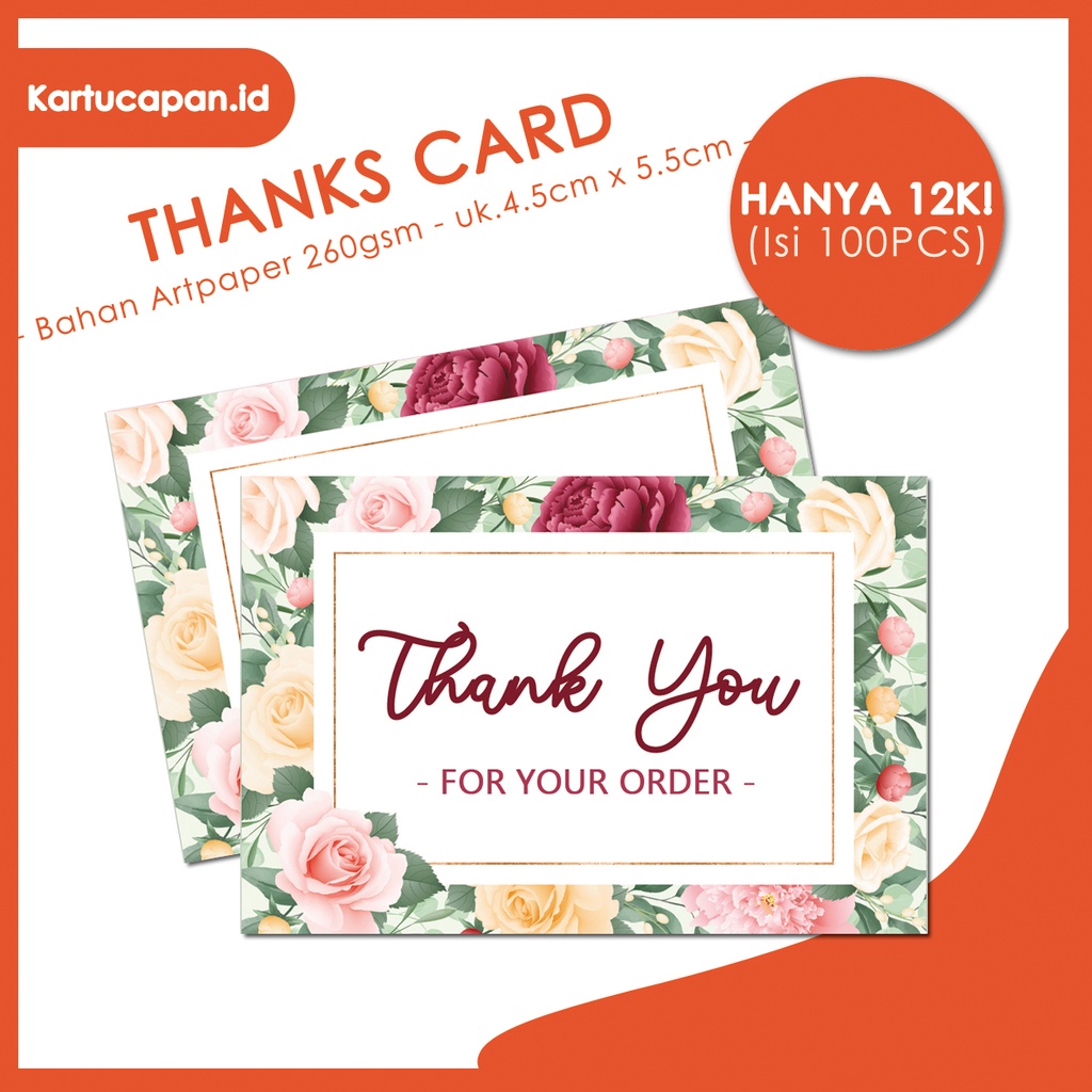 

Thank You Card | Thanks Card | Kartu Ucapan Terima Kasih