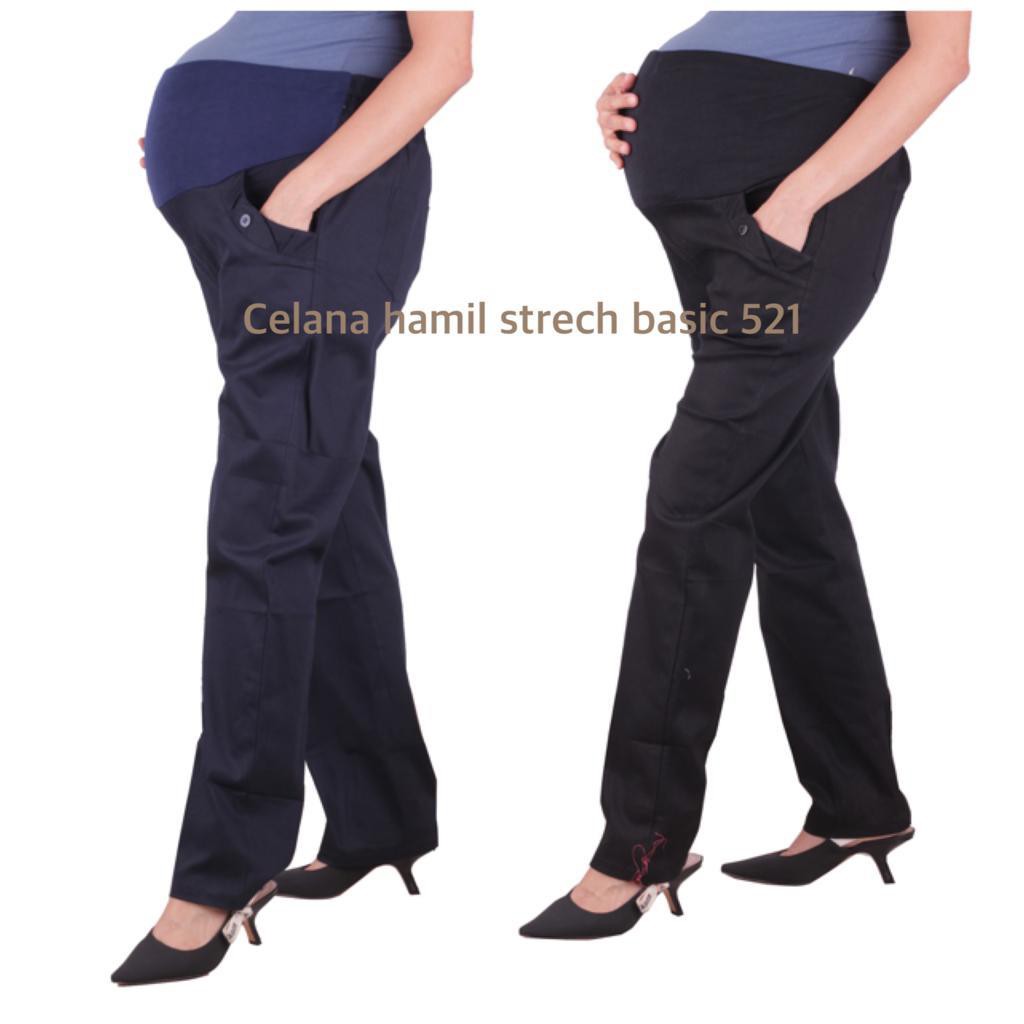 Celana hamil strech basic 521 baju hamil