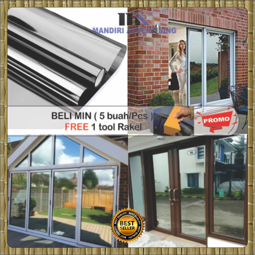 Kaca film oneway silver/kaca film silver silver/kaca film sparta silver/kaca film cermin silver/kaca