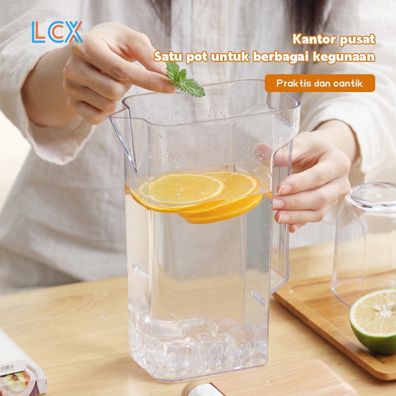 LCX Teapot Set 5in1 Teko Teko Pitcher Tahan Panas Untuk Teh/Jus/Air/VS-34