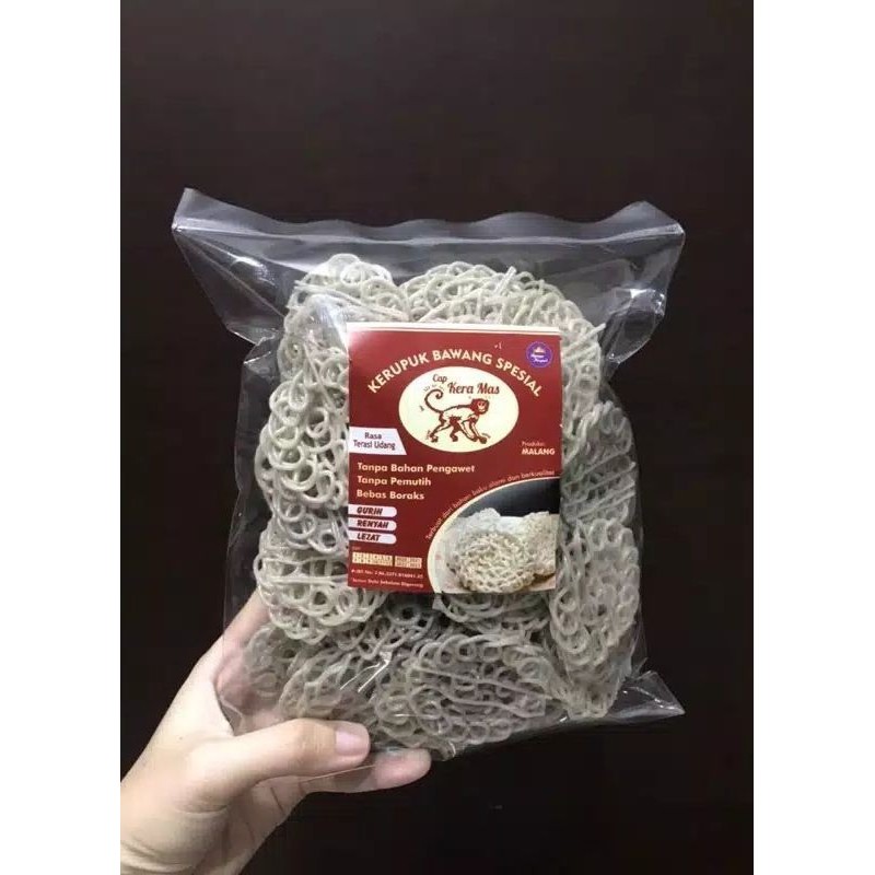 

Kerupuk Bawang Special Organik Cap Kera Mas