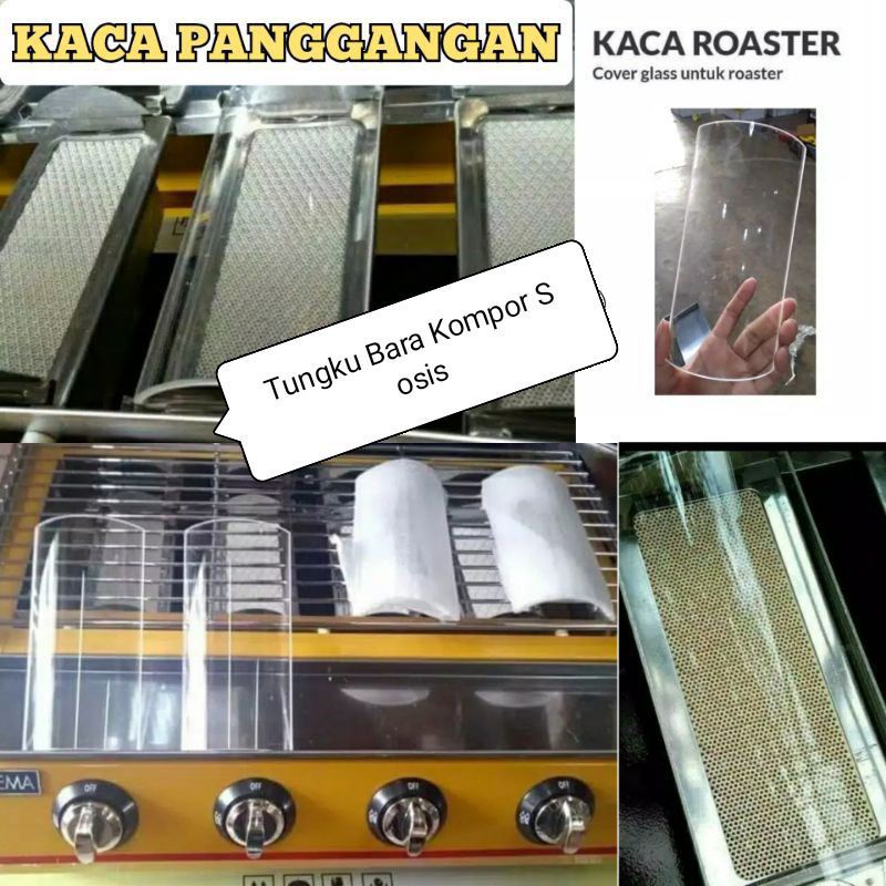 Sprepat SUMBU Burner , Kaca , Roaster , Kaca Kompor Sosis , Kaca Pemanggang BBQ ,Tanpa asap Grill