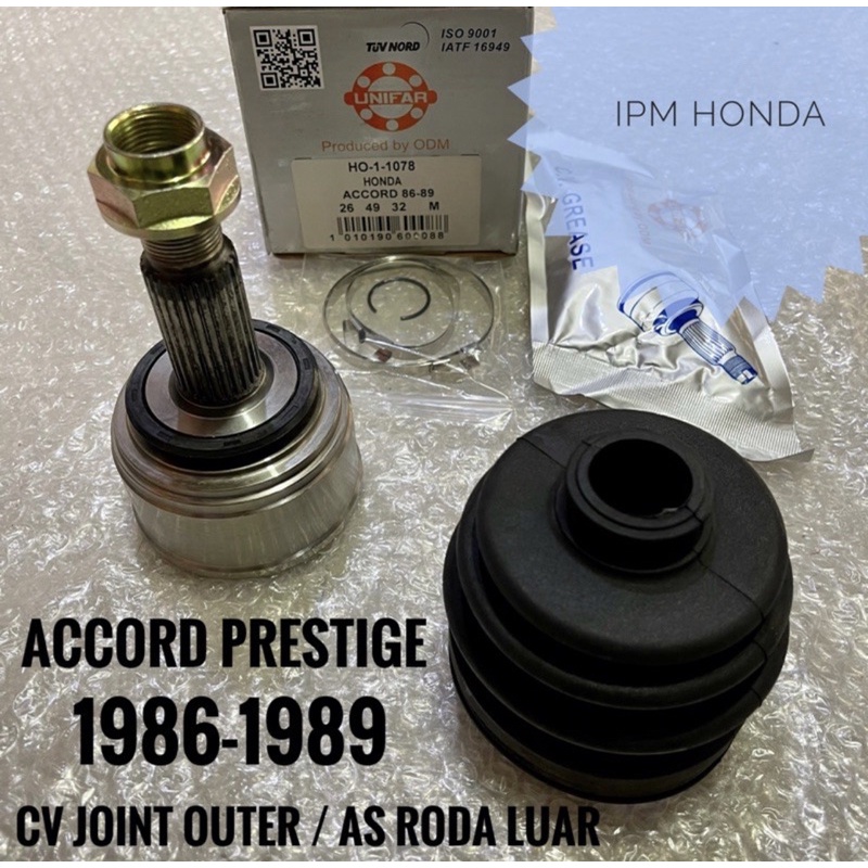 HO SE0 CV Joint As Roda Luar Honda Accord Prestige 1986 1987 1988 1989 NKN Japan / LKS / Unifar / ODM