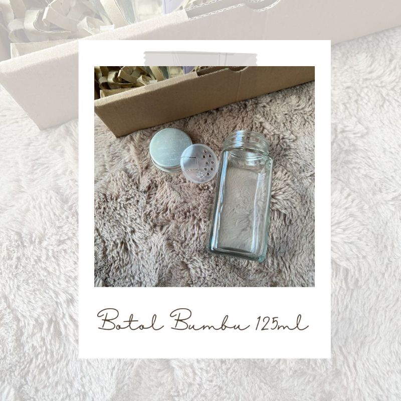 Botol kaca bumbu dapur spice jar 125ml