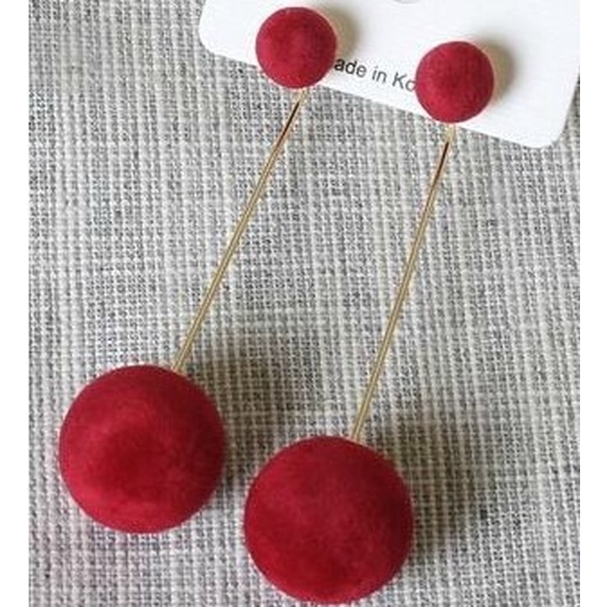 Korea Anting wanita Pejantan Fashion Ring Bola-1