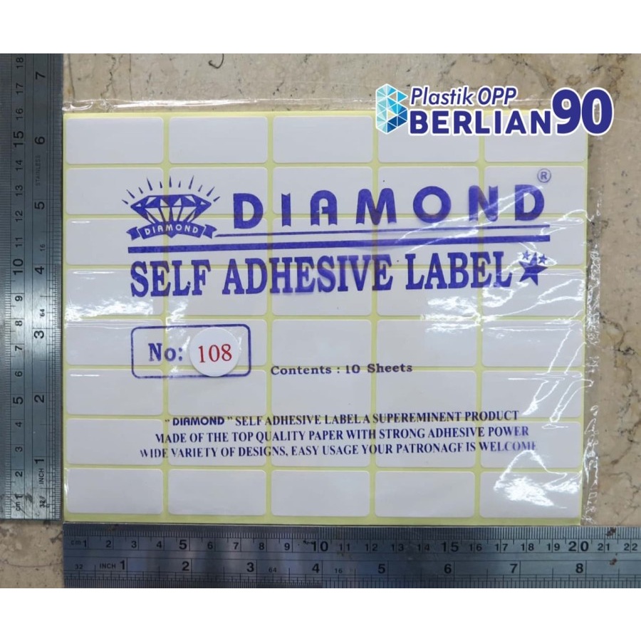 

Label 108 Sticker 3,8 x 1,8 cm isi 400 label