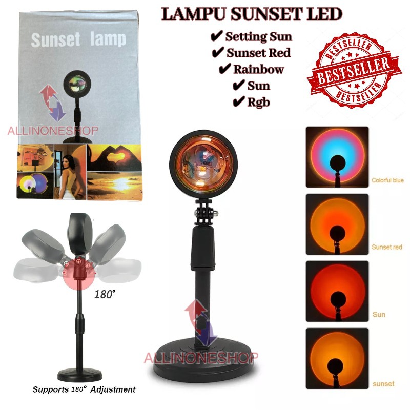 Jual Lampu Sunset LED USB / Sunset Lamp LED / Lampu Proyektor Sunset