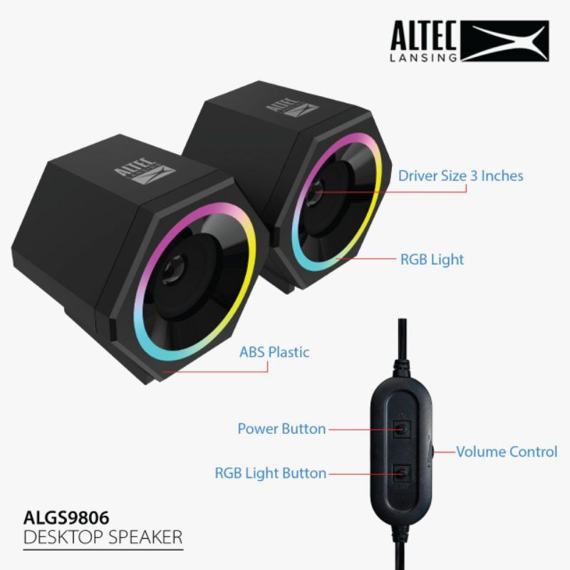 Gaming Speaker 2.0 RGB Altec Lansing ALGS9806