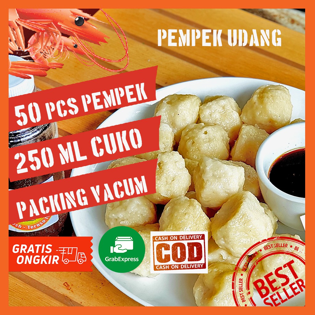 

Pempek Asli Palembang Vacum Frozen 50 pcs varian UDANG