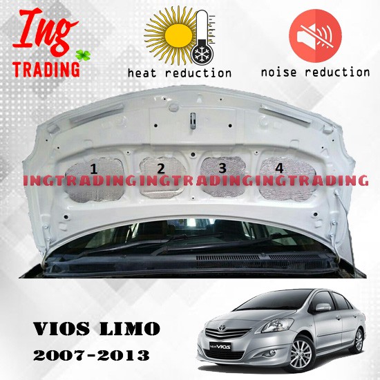 Peredam Panas Kap Mesin mobil Toyota Vios Limo 2007 - 2013