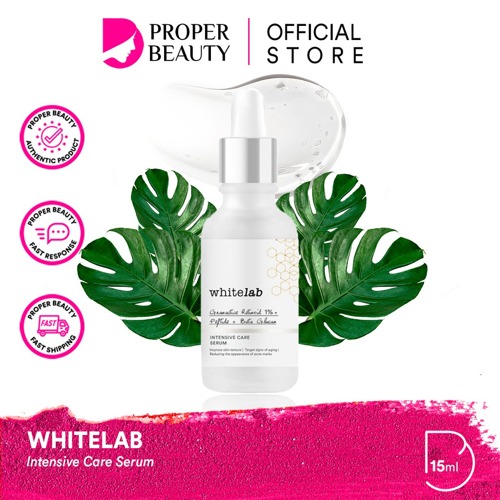 WHITELAB Intensive Care Serum Indonesia / Facial Wash Hydrating Essence Toner Ampoule Day Night Underarm Eye Cream Sunscreen Clay Mask Masker Gel Body Soap / Face Acne Brightening Mugwort Heartleaf Niacinamide Peeling Calming Paket Wajah Lengkap Pelembab