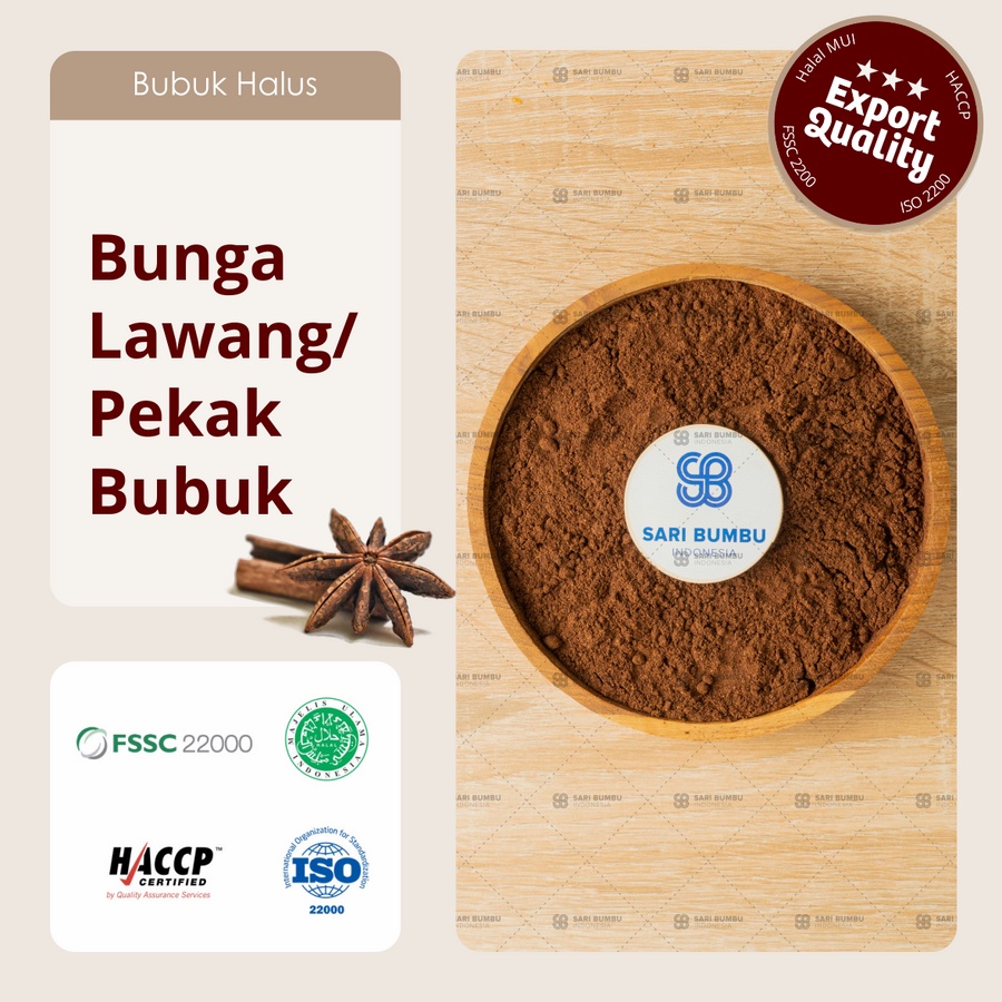 

Pasar Bumbu Bunga Lawang / Pekak Bubuk / Staranise Powder