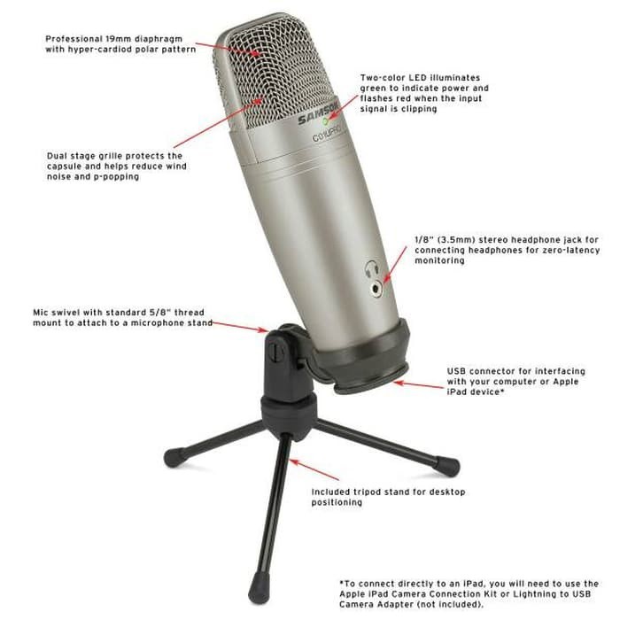 137 SAMSON C01U - Pro USB Studio Condenser Microphone