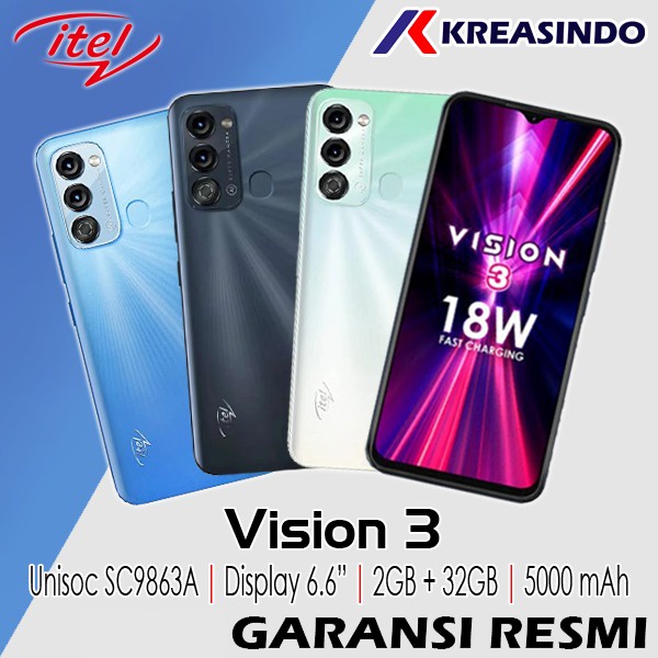 INFINIX ITEL Vision 3 2/32 Ram 2GB Internal 32GB Original Garansi Resmi