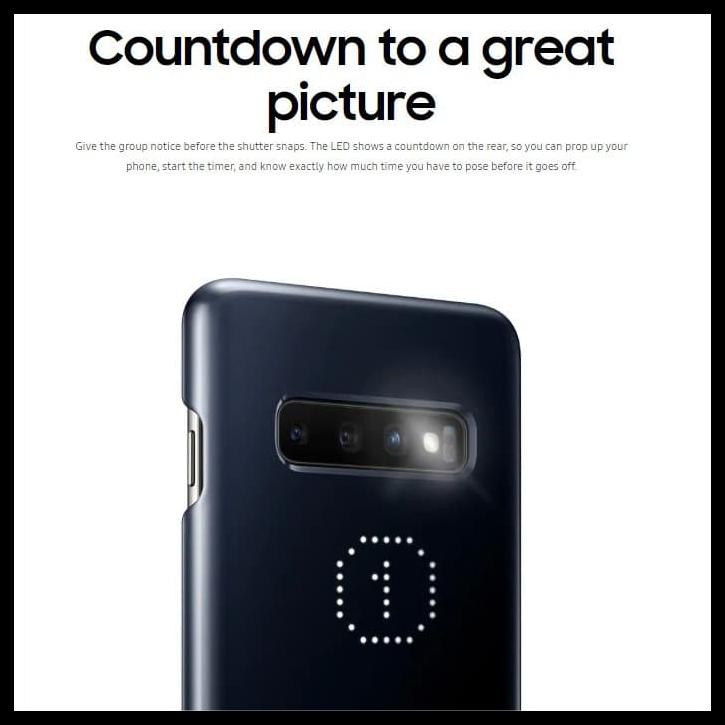 LED COVER SAMSUNG GALAXY S10+ BACK CASE FOR SAMSUNG S10 PLUS - PUTIH