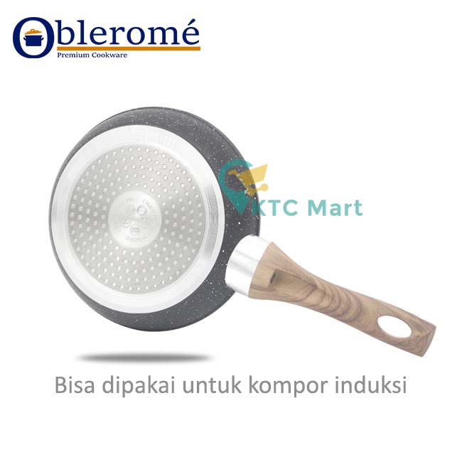 OBLEROME - Granite Frypan 18 cm Anti lengket Marble | Premium Cookware | Penggorengan TERLARIS