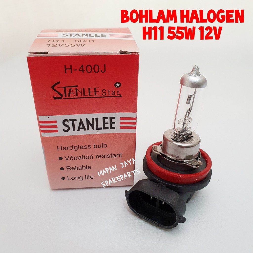 BOHLAM HALOGEN H11 55WATT 12V FOG LAMP LAMPU KABUT STANLEE