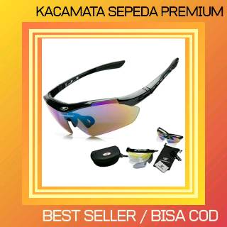 PROMO KACAMATA SEPEDA  BALAP  PREMIUM 5 LENSA FRAME MYOPIA 