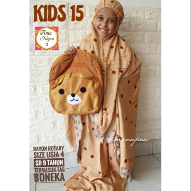MUKENA ANAK DAN TAS BONEKA