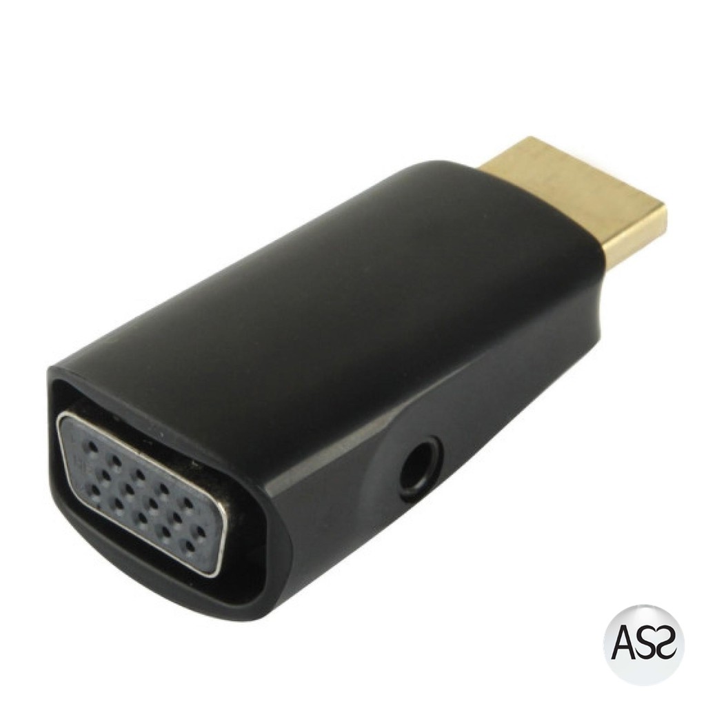 ASS Shop - Taffware Adapter HDMI ke VGA &amp; AUX 1080P - S-PC-0389