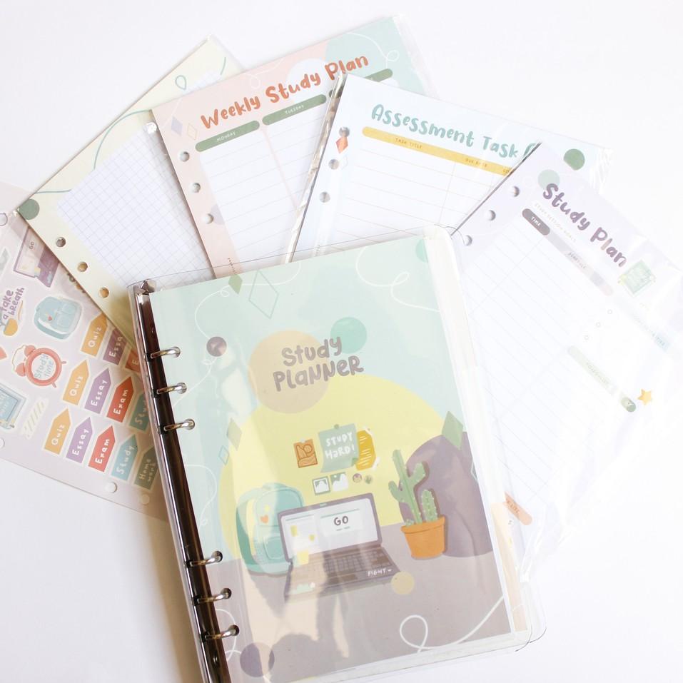 

[PRODUK EW8TP] Paperie Lab - A5 Study Planner Binder Bundle Set (Full Color) HTB