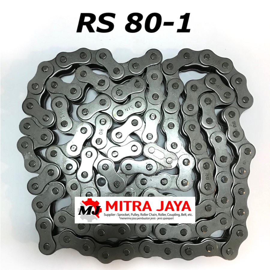 RANTAI SPROCKET SINGLE RS 80 - 1 ROLLER CHAIN RANTE
