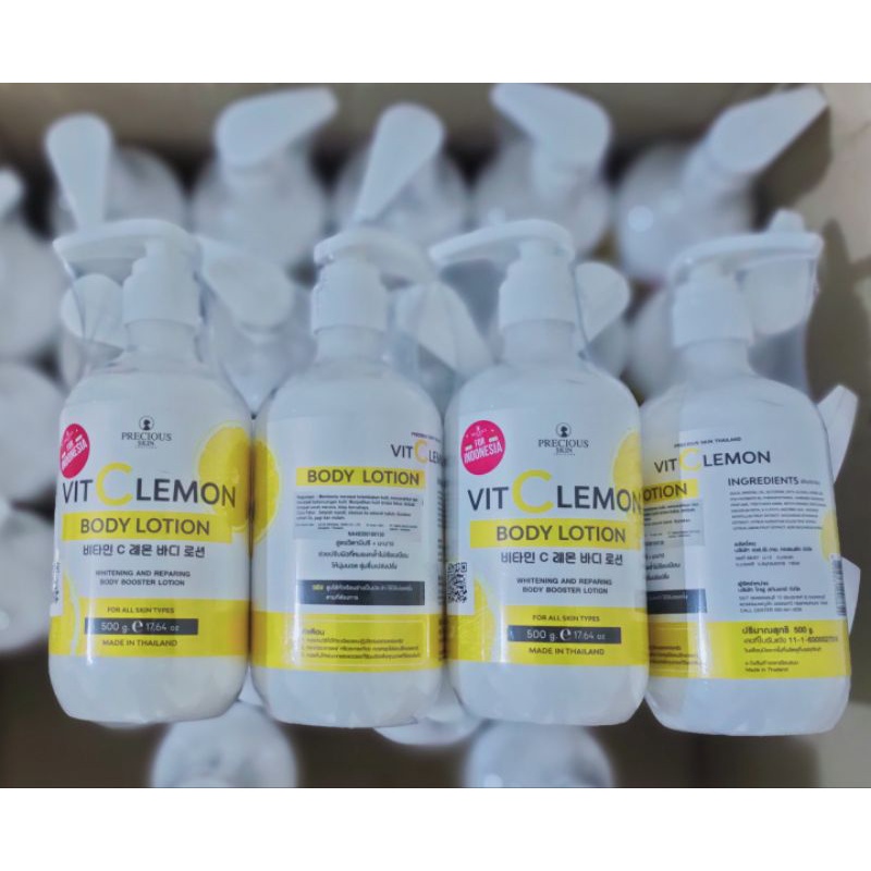 Jual BPOM PRECIOUS SKIN VIT C LEMON BODY LOTION WHITENING AND REPARING