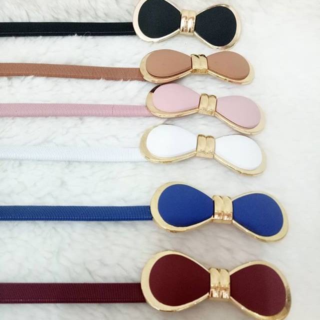 Sabuk wanita-Belt pita elastis. Bahan dove