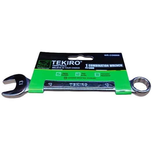 Kunci Ring Pas Tekiro 13mm/Kunci Ring Pas Tekiro 13mm Combination Wrench C-RV Spanner Spana 13 mm/Combination Wrench Spanner Spana/kunci ring pas kombinasi BERKUALITAS/KUNCI TUKANG PERTUKANGAN