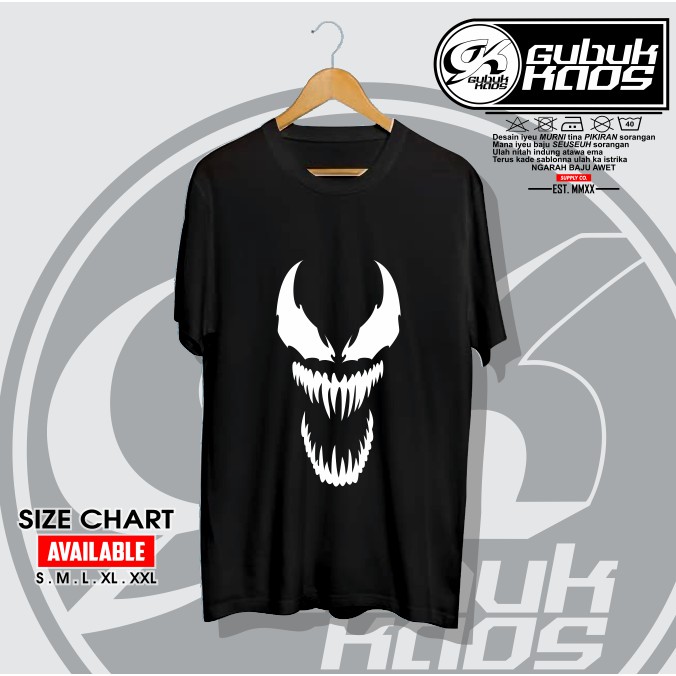 BAJU KAOS VENOM ANTIHERO MARVEL KEREN MURAH - GUBUK KAOS
