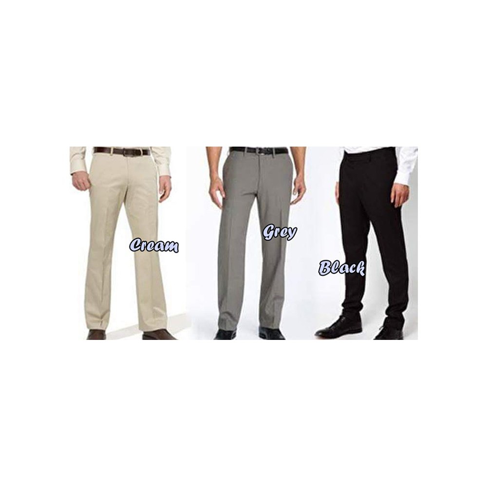 Celana panjang bahan kain formal reguler fit pria / model standart