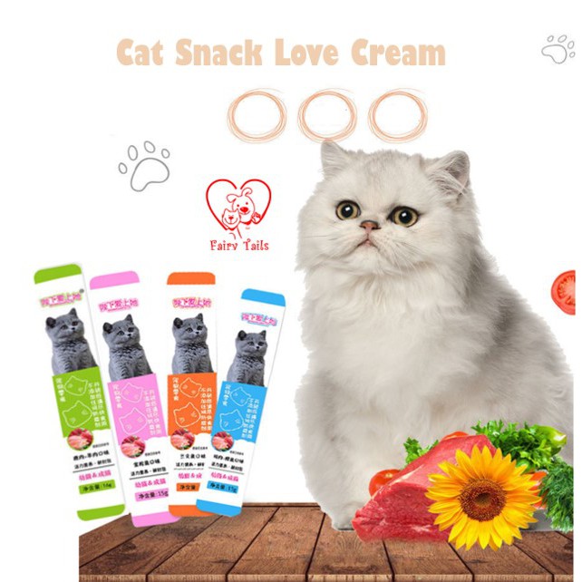 Cat Snack Love Creamy | Snack Cemilan Kucing Cream Sejenis Me-O meo dan Bio Creamy (Single)