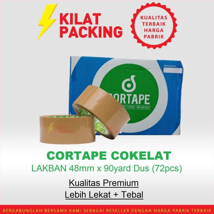 

[[BISA COD]] Lakban Cortape Coklat 48 mm x 90 yard 1 Dus PRODUK TERBATAS Kode 313