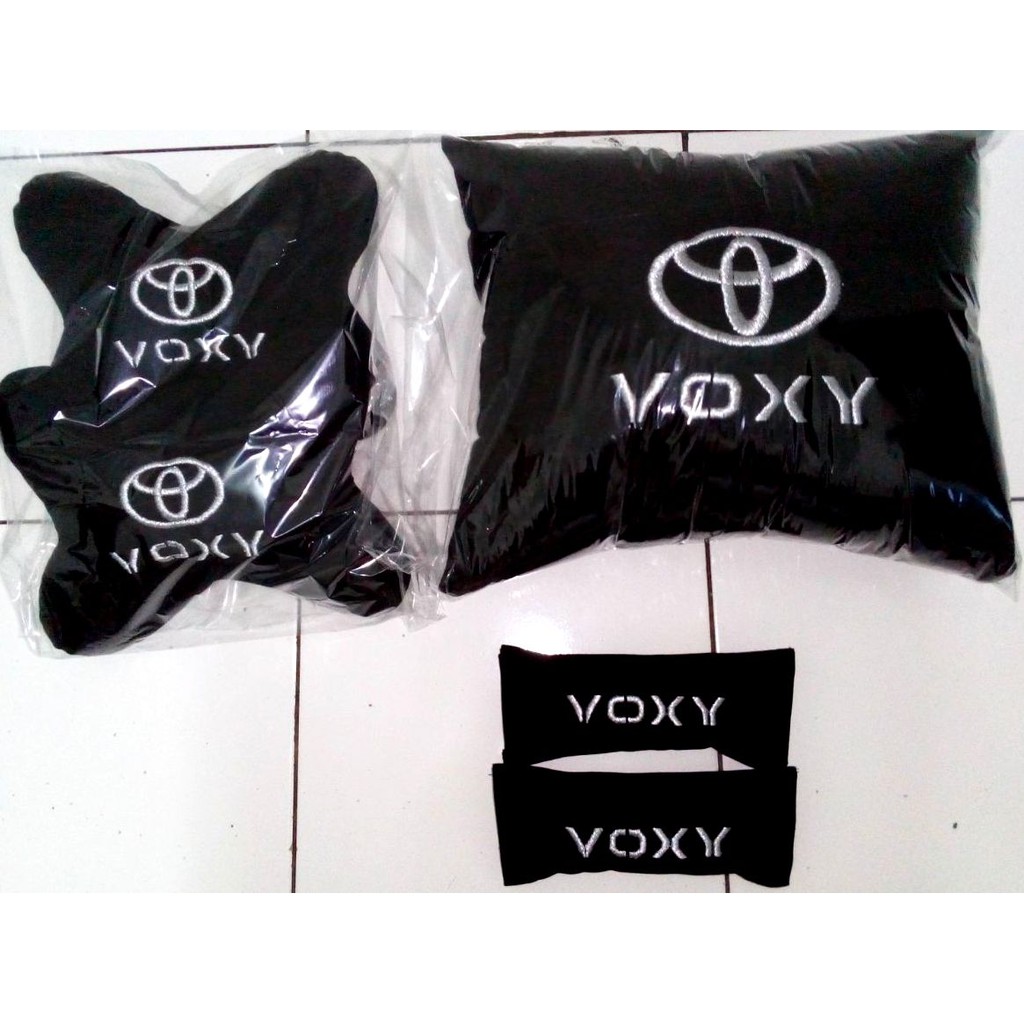 Aksesoris variasi interior headrest Bantal mobil Toyota Voxy car set 3 in 1