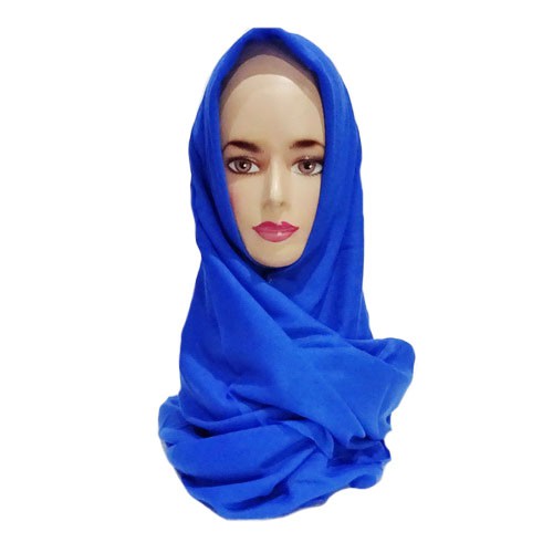 Hijab Saudia Rawis Warna Biru Elektrik