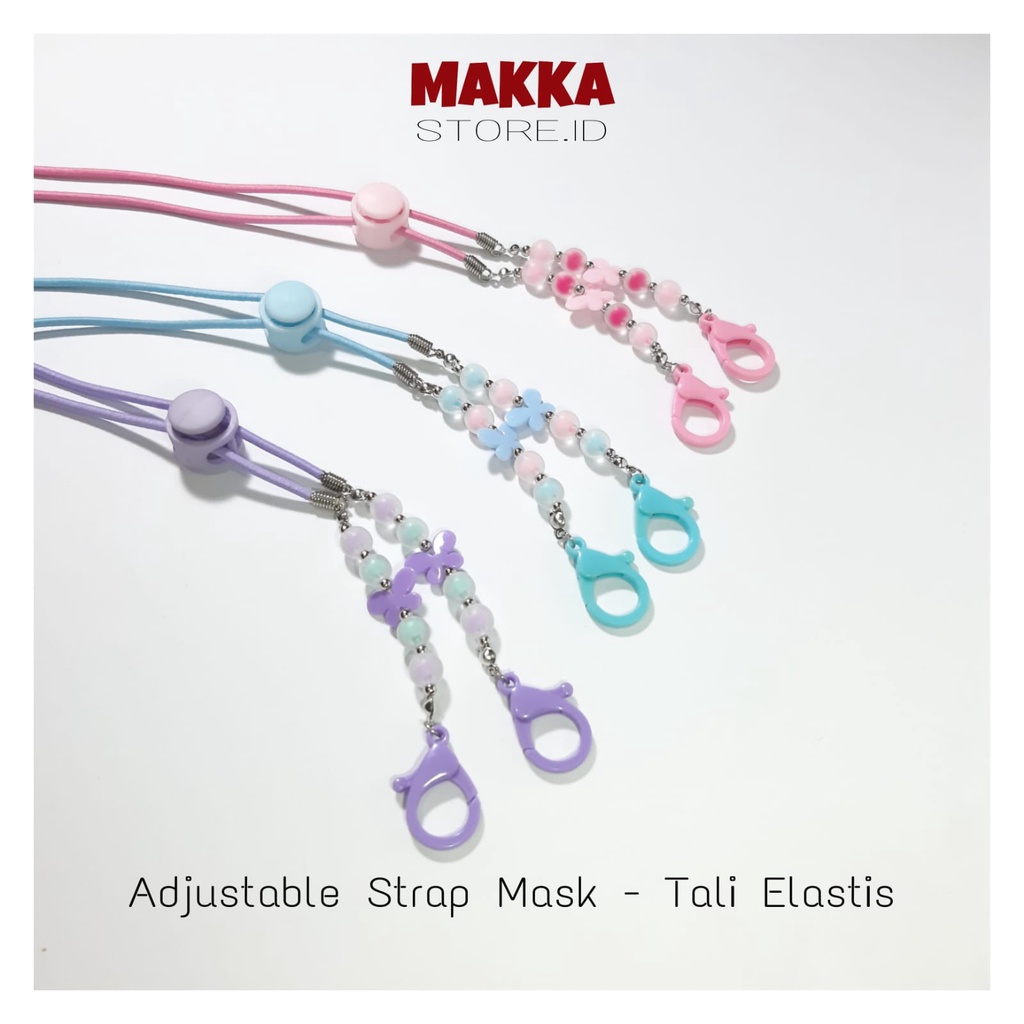 Konektor Masker / Kalung Masker/ Tali Masker Hijab / Conector Masker Hijab Mote Manik Manik / Strap 